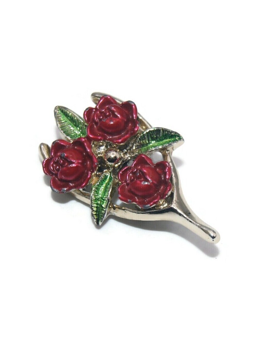 Vintage Gerry's Gold Tone Wishbone and Flowers Brooch, Gerry's Hallmark.